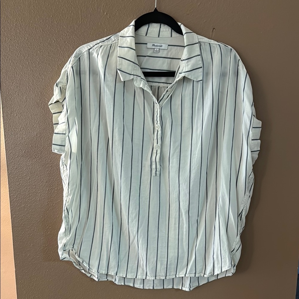 Madewell Striped Collared Lightweight Shirt